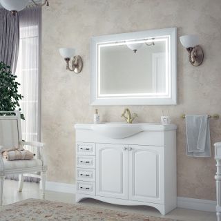 Зеркало с подсветкой Corozo Классика 120см белый SD-00000815